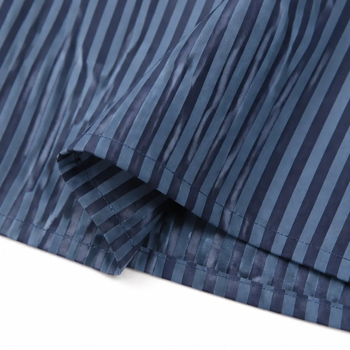 Vestara – Boho Paski V-Neck Maxi Sukienka z Kieszeniami, Długie Rękawy, Świeża, Nienaściśliwa Tkanina