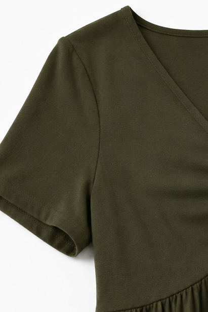 Wearbella – Sukienka midi z dekoltem w serek i marszczeniem