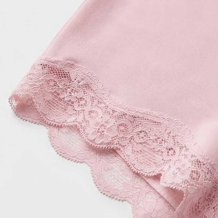 Lunaire - Zestaw bezszwowej koszulki i bokserów z koronką