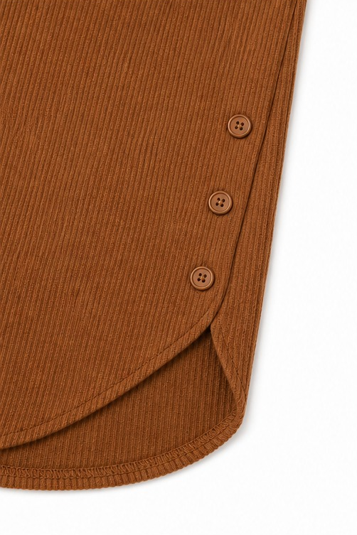 Corduvie – Koszulka Henley z guzikiem w stylu korduroy