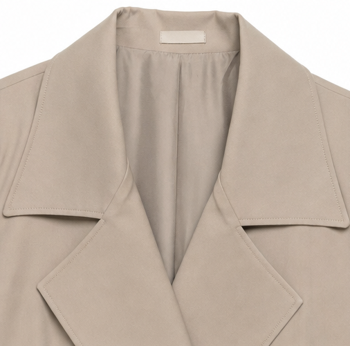 Wearbella – Płaszcz Trench z Paseczkiem i Podwójnym Zapięciem