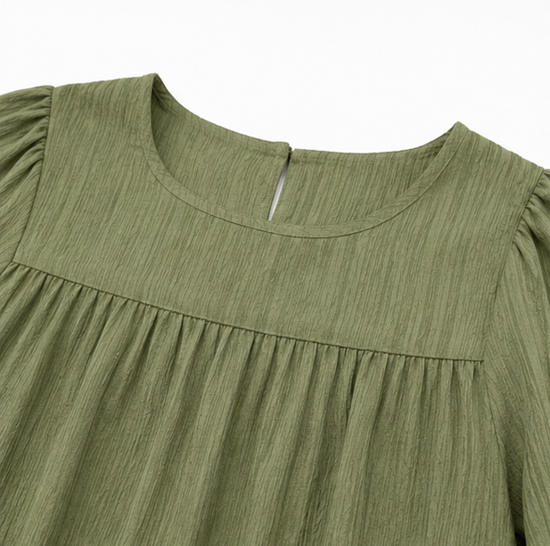 Wearbella – Oversized Biskupa Rękaw Boho Maxi Sukienka