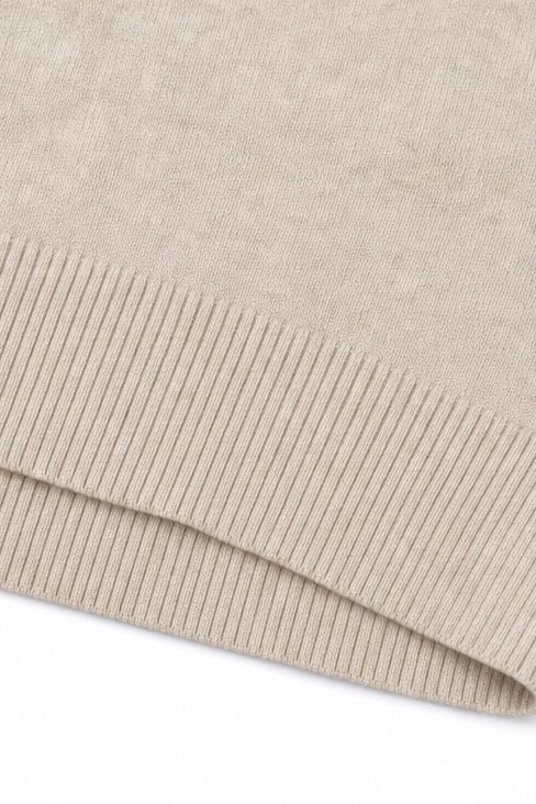Wearbella – Sweter z falbaniastym wykończeniem przy dekolcie w kształcie litery V
