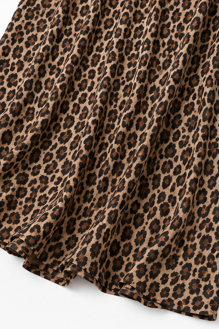 Wearbella – Sukienka Maxi w Lwa w Kolorze Kawy