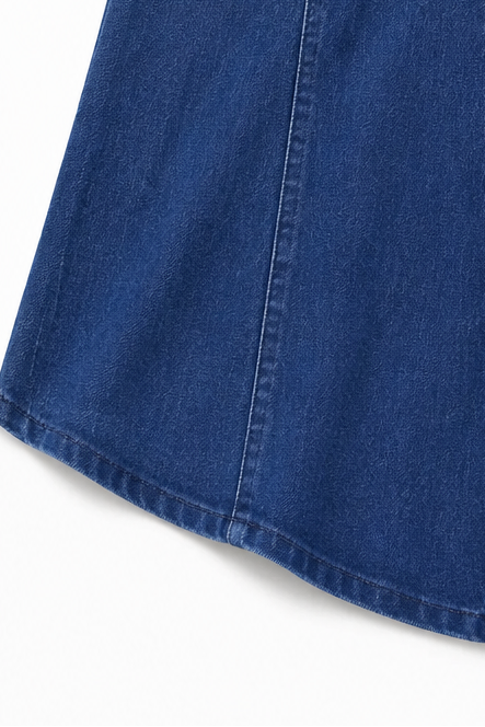 Wearbella – Spódnica Maxi Dżinsowa w Stylu A z Wysokim Stanem