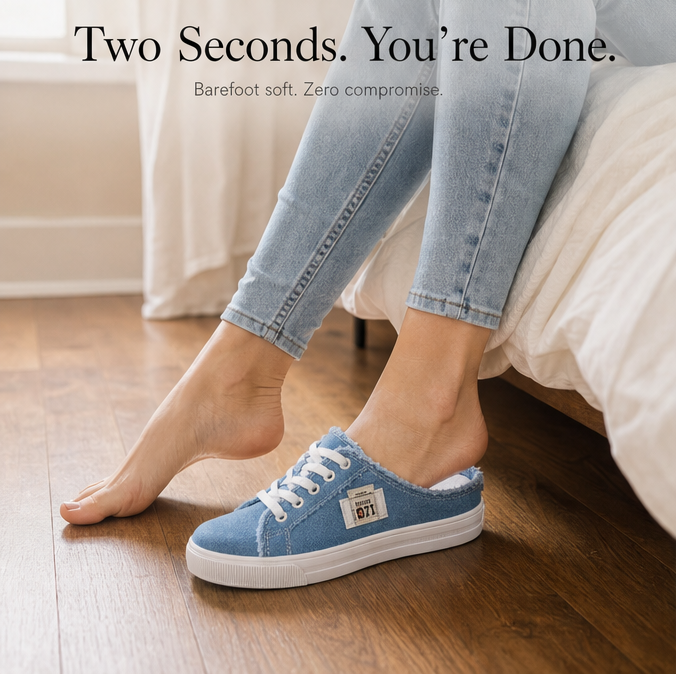 Vellora – Zniszczone Dżinsowe Sneakersy Slip-On
