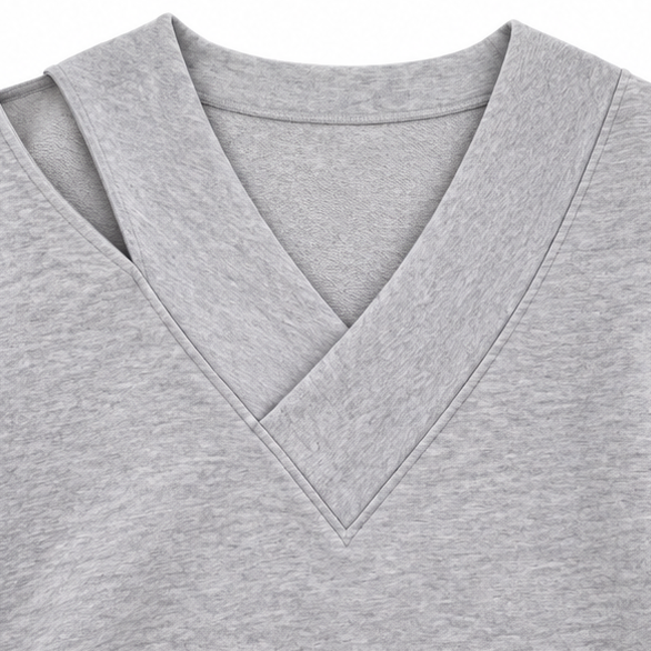 Slouvia – Asymetryczna Bluza z Wycięciem na Ramieniu w Oversize