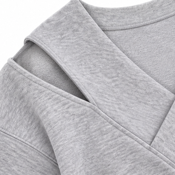 Slouvia – Asymetryczna Bluza z Wycięciem na Ramieniu w Oversize
