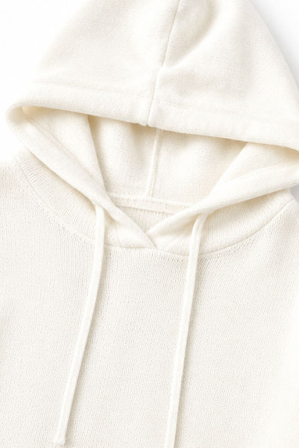 Wearbella – Oversized Sweter z Kapturem na Sznurku