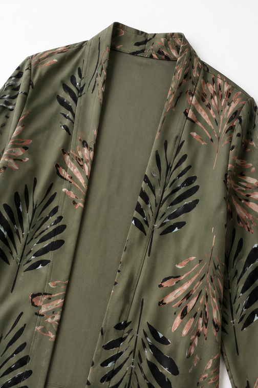 Wearbella – Kardigan z roślinnym nadrukiem, zestaw topu i spodni