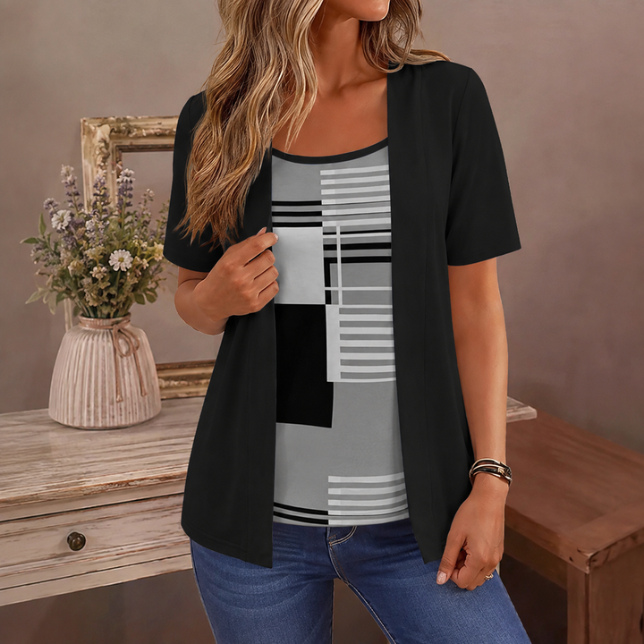 Wearbella – Top w stylu warstwowym z kolorowymi blokami