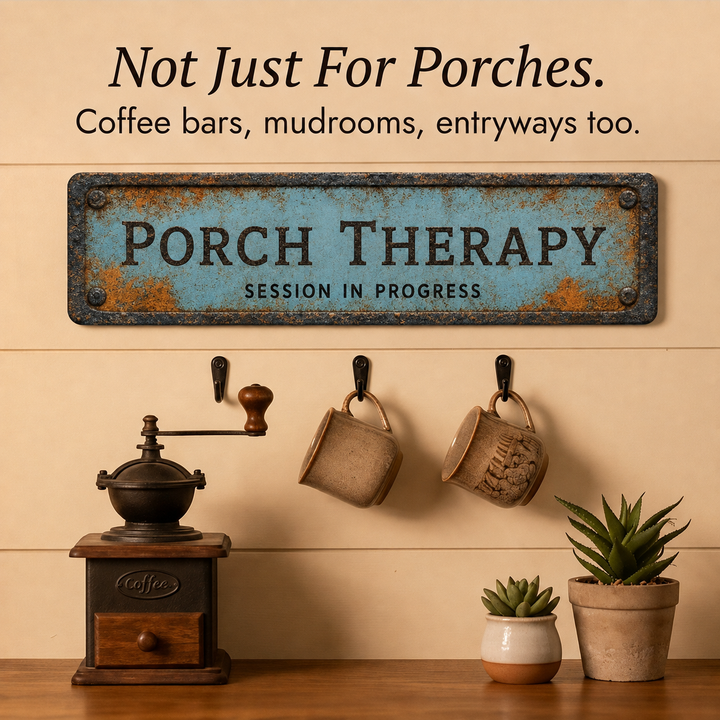Porchly – Tablica Terapeutyczna na Werandzie w Stylu Vintage