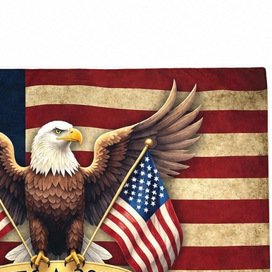 Eaglemark – 250 lat wolności Flaga Amerykańska, 1776-2026 Orzeł Bald Betsy Ross, na zewnątrz