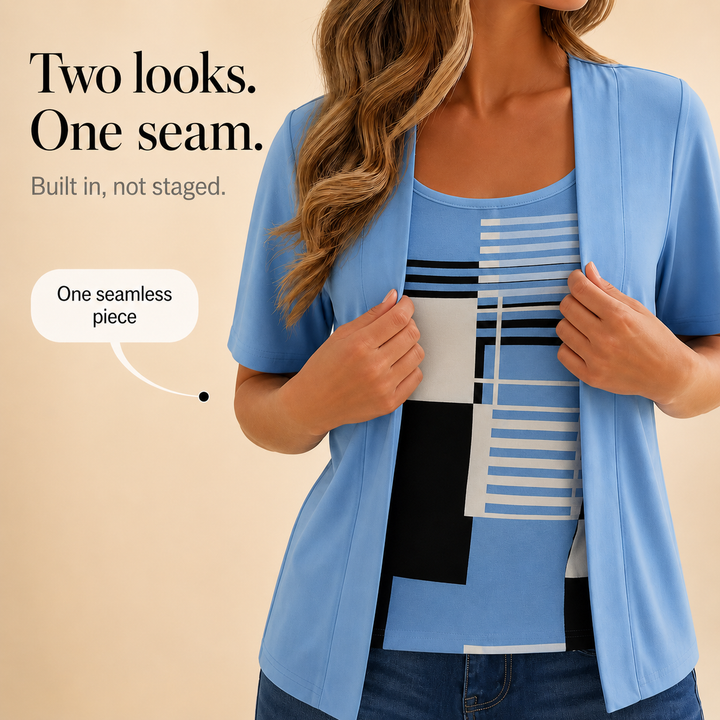 Wearbella – Top w stylu warstwowym z kolorowymi blokami