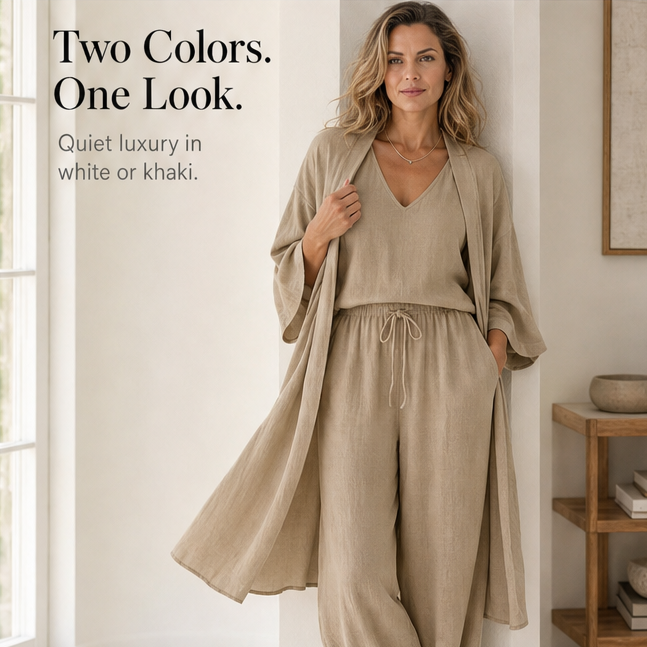 Eloria – Elegancki zestaw loungewear dla kobiet w 3 częściach