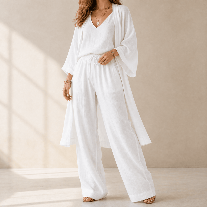 Eloria – Elegancki zestaw loungewear dla kobiet w 3 częściach
