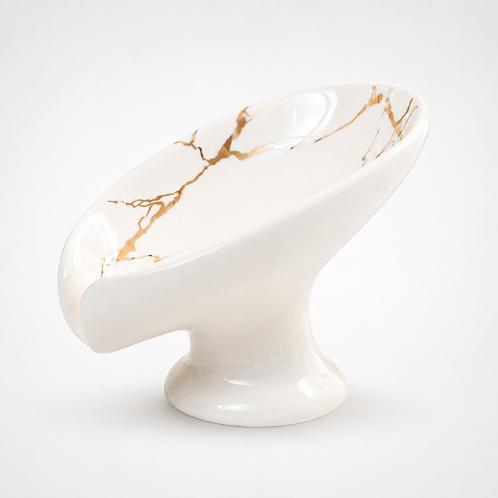 Ulotka – Samoodprowadzająca ceramiczna mydelniczka w kształcie liścia