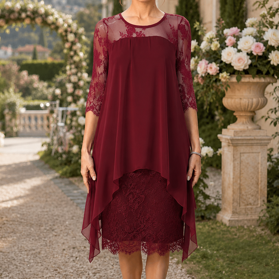 Wearbella – Sukienka w stylu koronkowym z asymetrycznym dołem, która naprawdę pasuje
