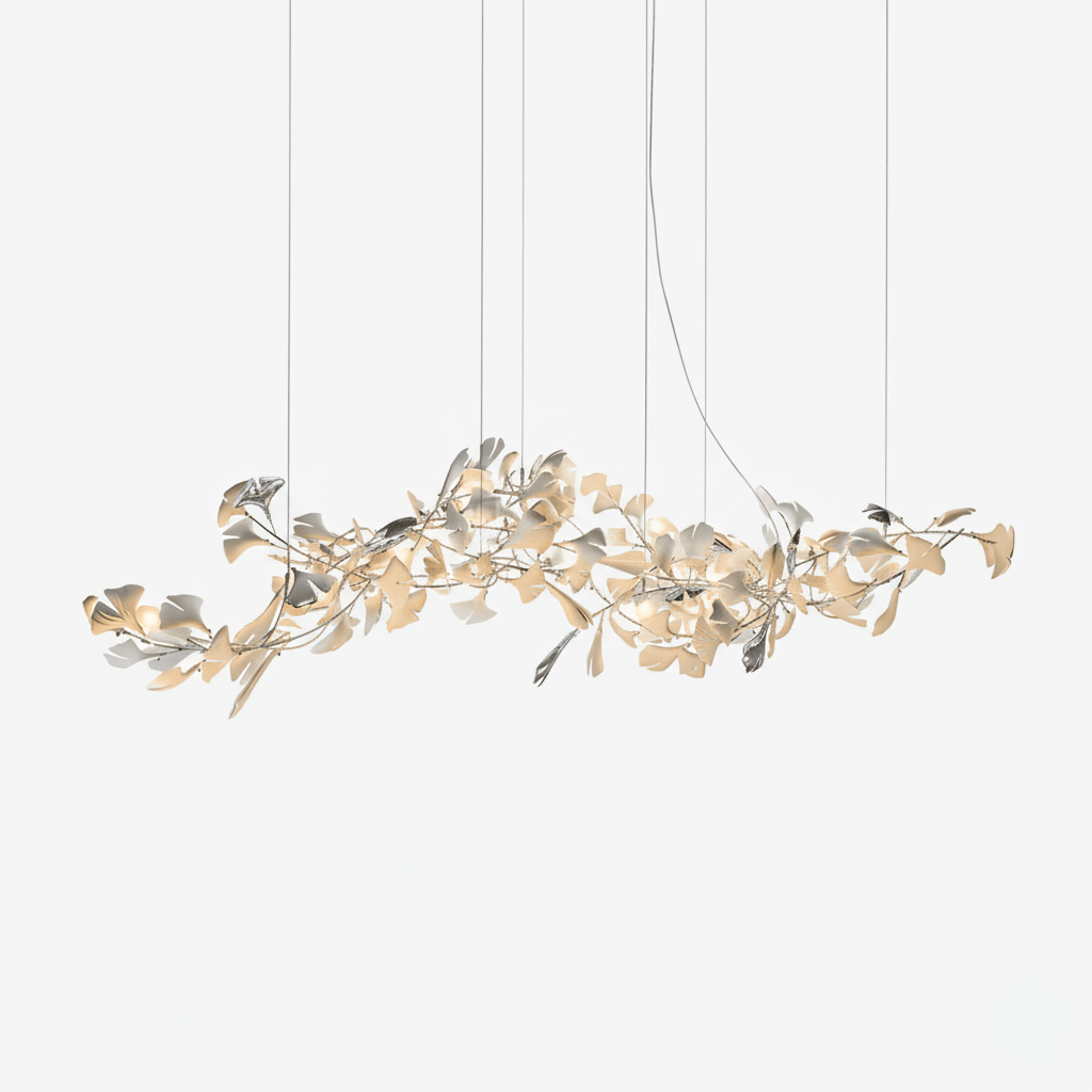 Porcelanowy żyrandol Gingko