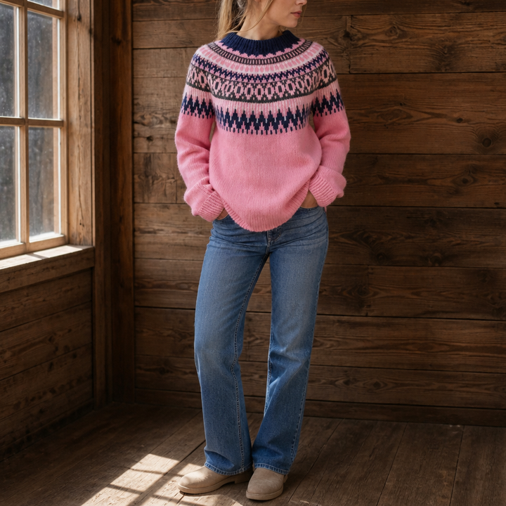 Wearlyn – Sweter dzianinowy z opadającymi ramionami w kolorze blokowym