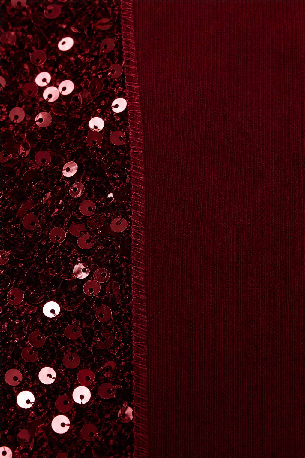 Veluxe Duo – Wieczorowy top z cekinowym przodem w stylu mock-layer
