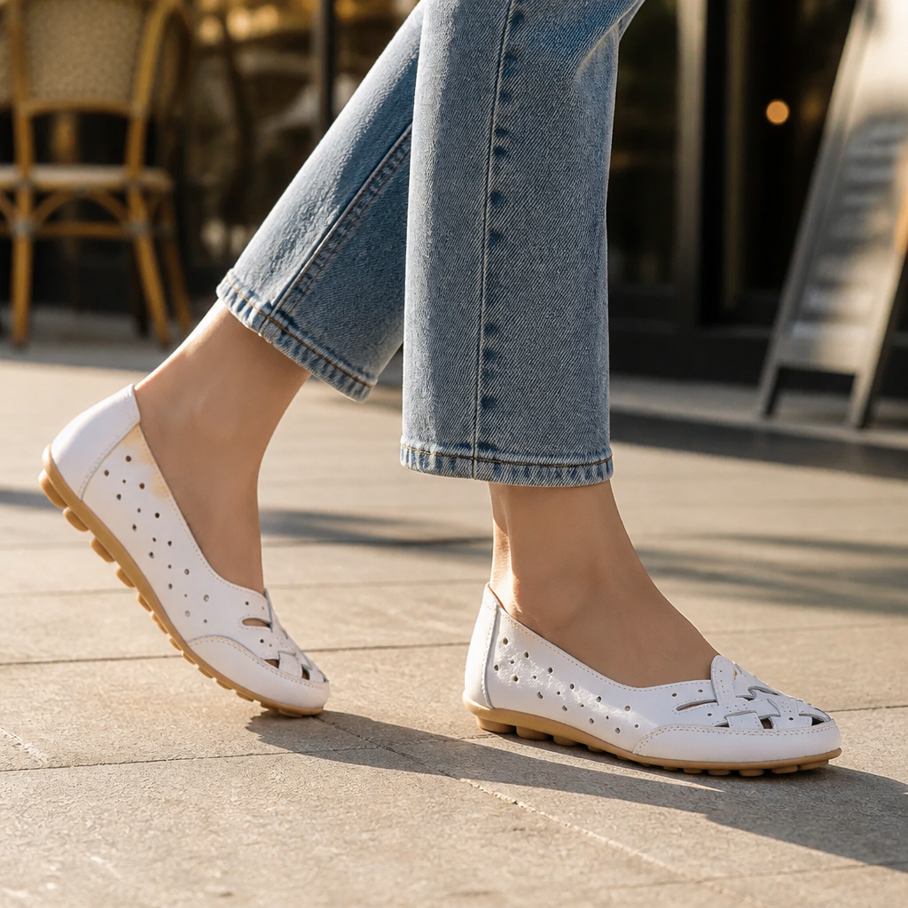 Wearbella – Perforowane Wykonane Z Tkaniny Niskie Mokasyny