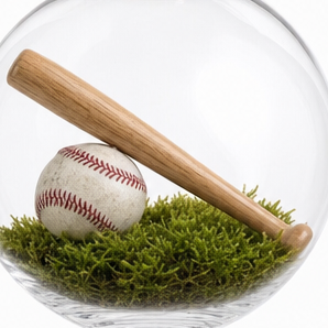 Seasonkeep – Szklana bombka akrylowa na Boże Narodzenie z motywem baseballowym (2 szt.)