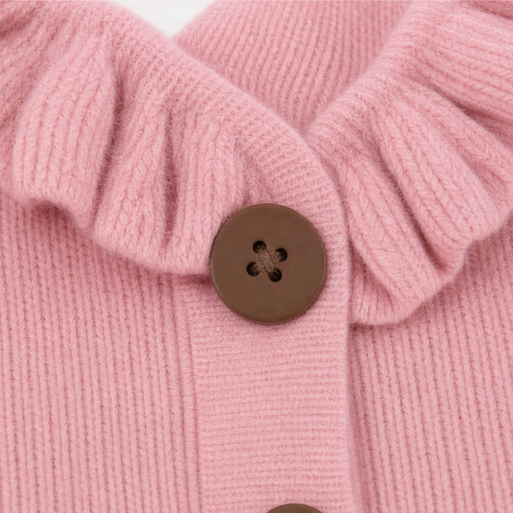 Wearbella – Kardigan z falbaniastym kołnierzem z dzianiny