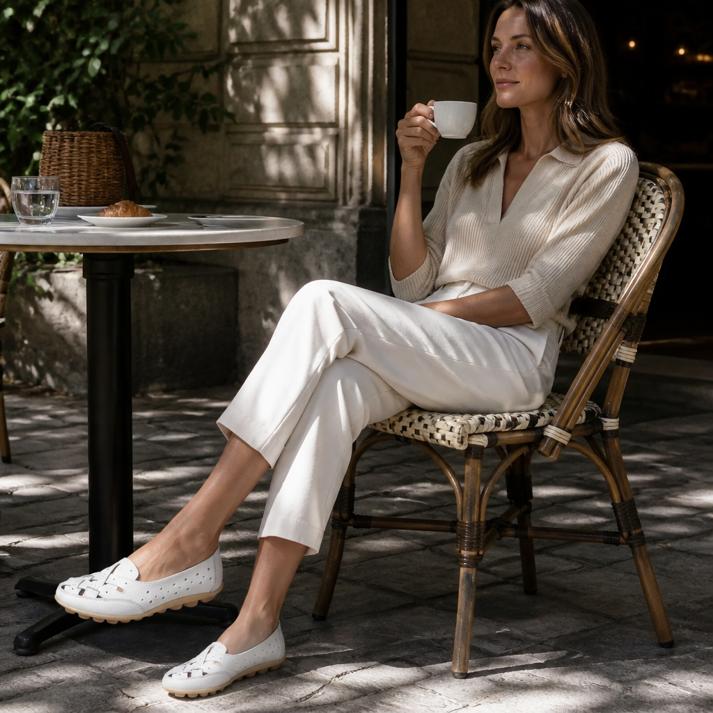 Wearbella – Perforowane Wykonane Z Tkaniny Niskie Mokasyny