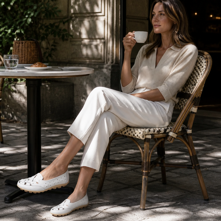 Wearbella – Perforowane Wykonane Z Tkaniny Niskie Mokasyny