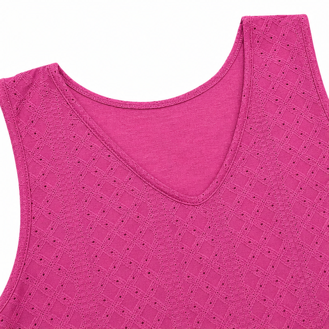 Florelle – Bluzka na ramiączkach z peplum i dekoltem w kształcie litery V dla kobiet, lekka letnia bluzka bez rękawów