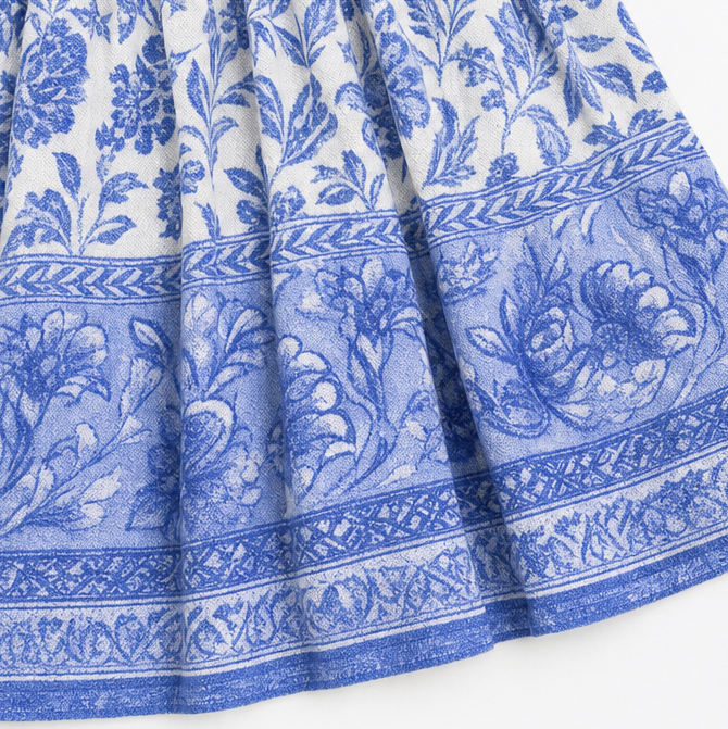 Florenza – Boho Sukienka Midi z Dekoltem w Serek i Warstwowym Dołem