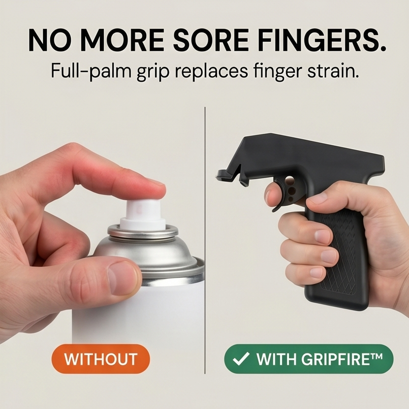 Gripfire – Uchwyt pistoletu natryskowego Snap-On do każdej puszki