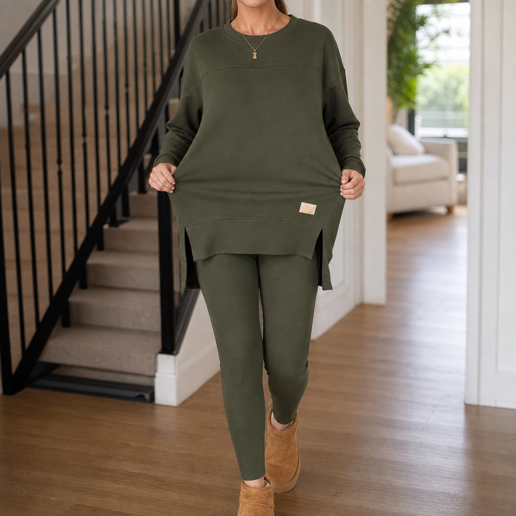 Wearbella – Zestaw z długim rękawem i spodniami w stylu split
