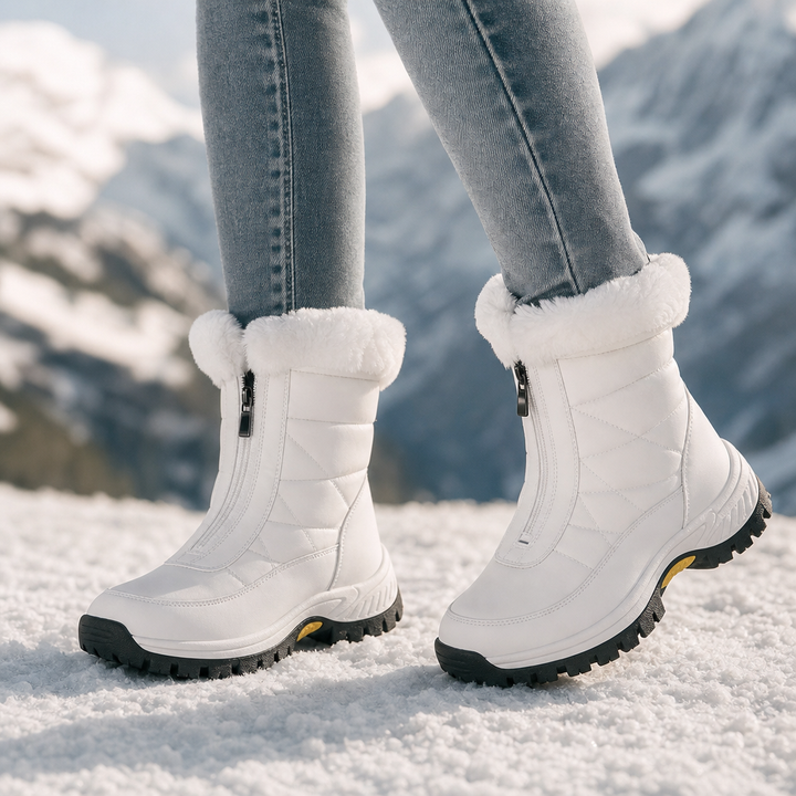 Snowlina – Śniegowce z pluszowym wykończeniem na zamek