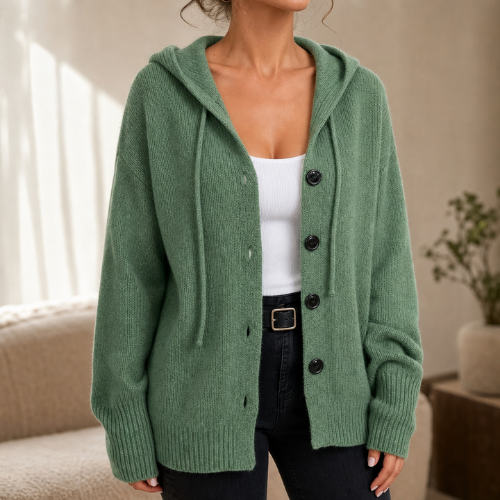 Wearbella – Luźny kardigan z kapturem na sznurku