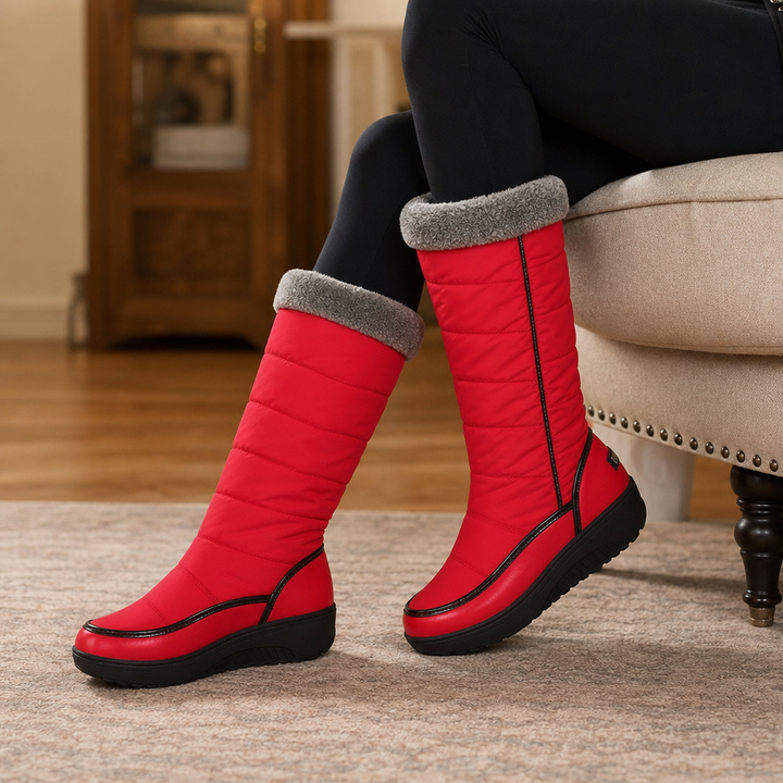 Wearbella – Botki z sztucznym futrem do kolan