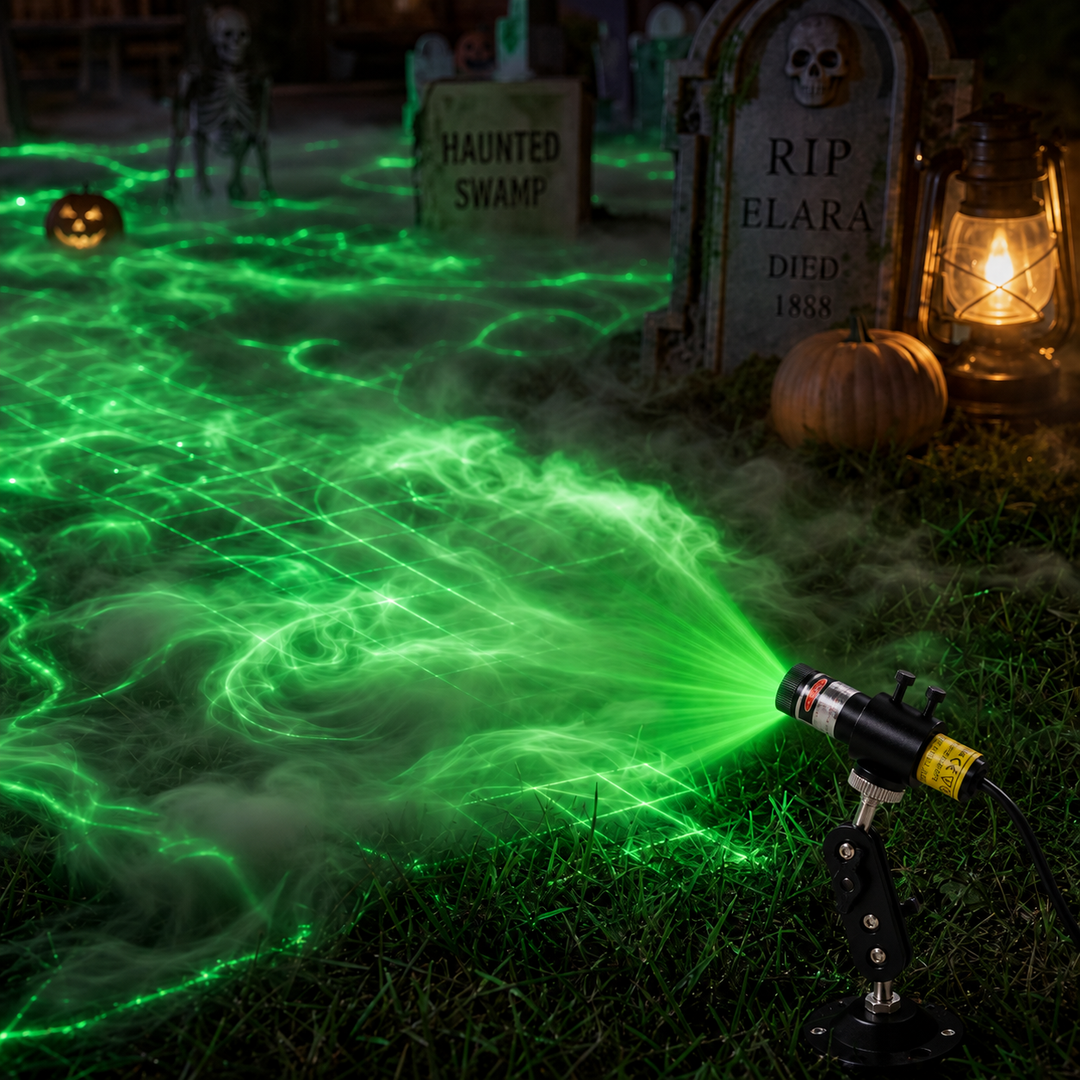 Swampglow – Zielony Projektor Laserowy na Halloween