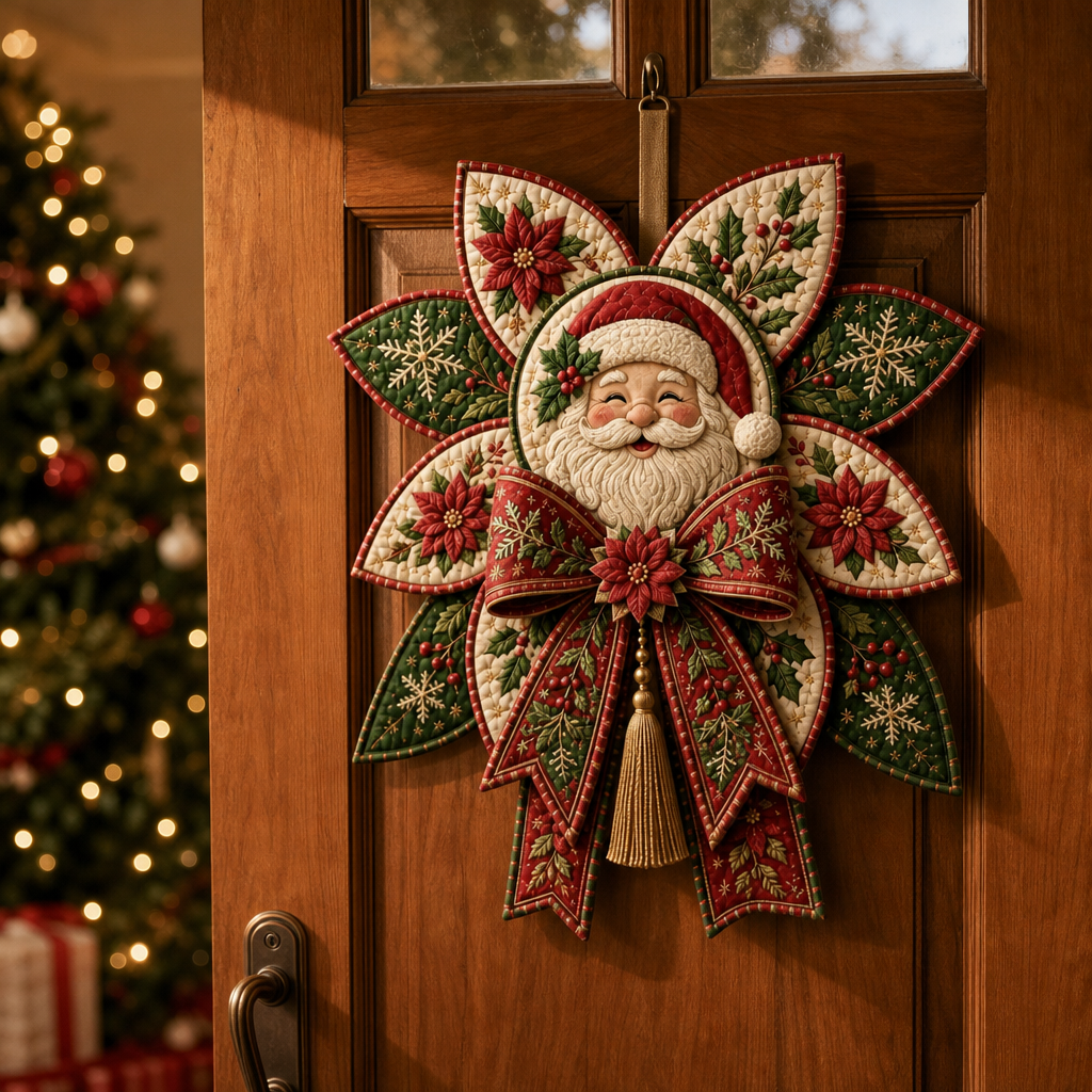 Zestaw do szycia Stitchmas Bow – Zrób to sam Zestaw do szycia ozdoby Mikołaja