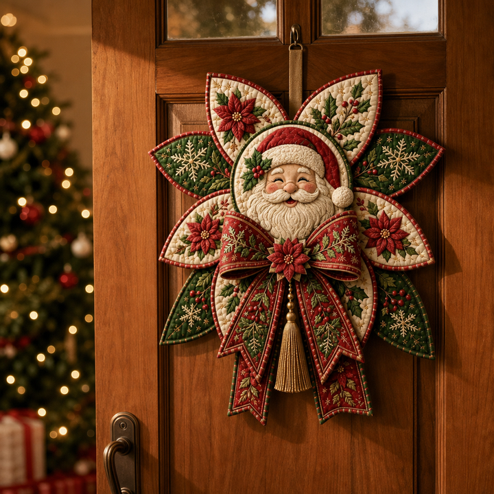 Zestaw do szycia Stitchmas Bow – Zrób to sam Zestaw do szycia ozdoby Mikołaja