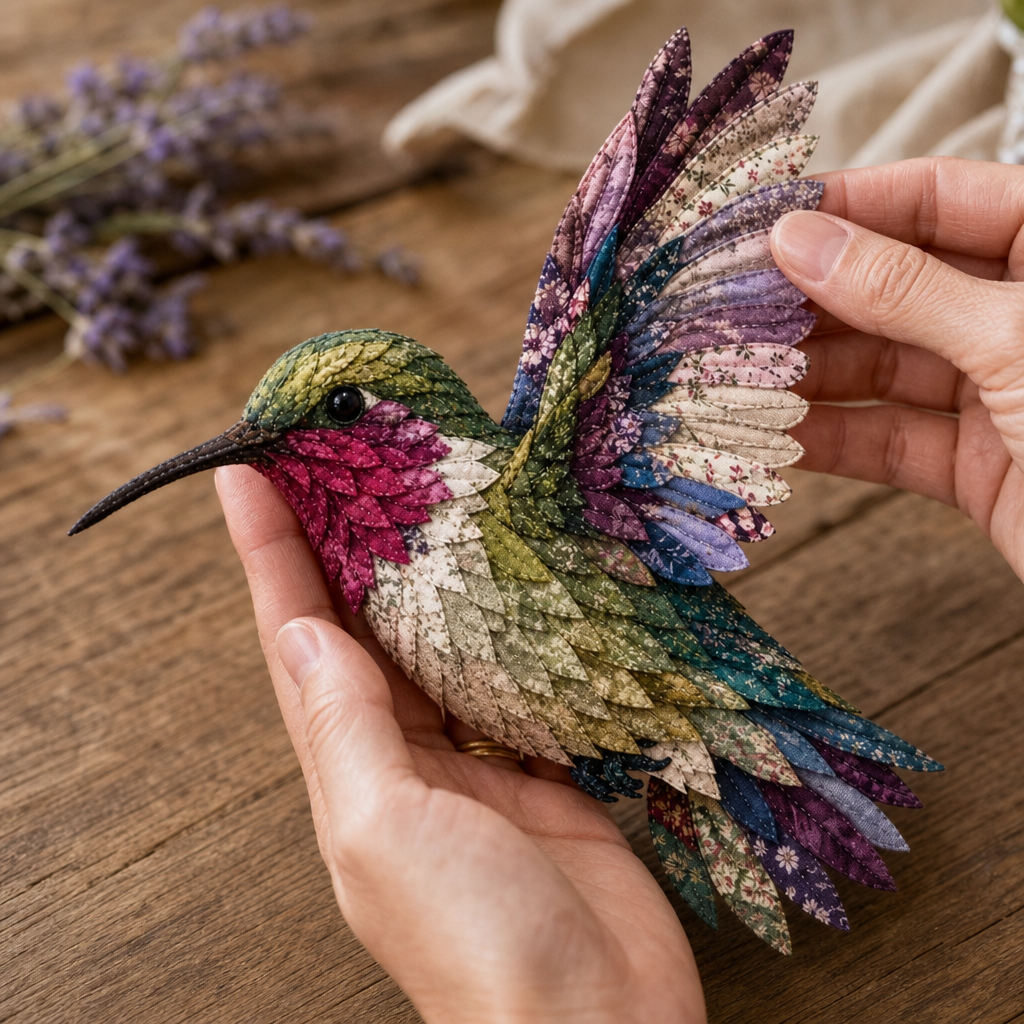 Wingmend – Zestaw do haftu 3D z ptakiem kolibrem