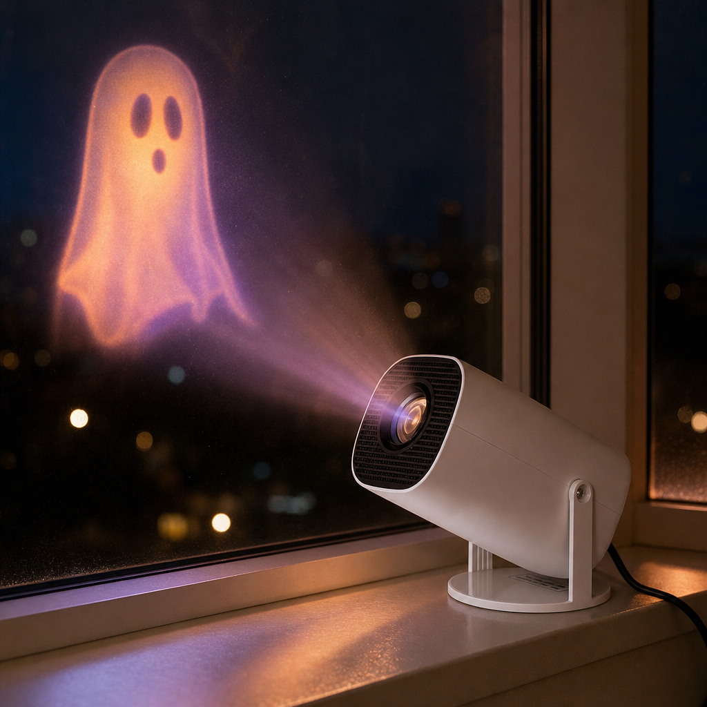 Nightscreen – Animowany Projektor Okienny z Duchami i Potworami