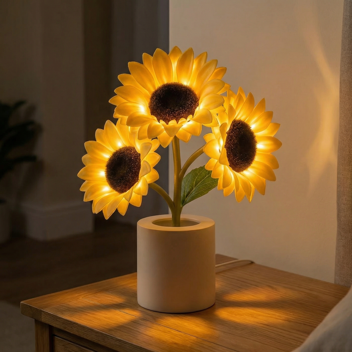 Solara – Ładowalna Lampa Stołowa w Kształcie Słonecznika