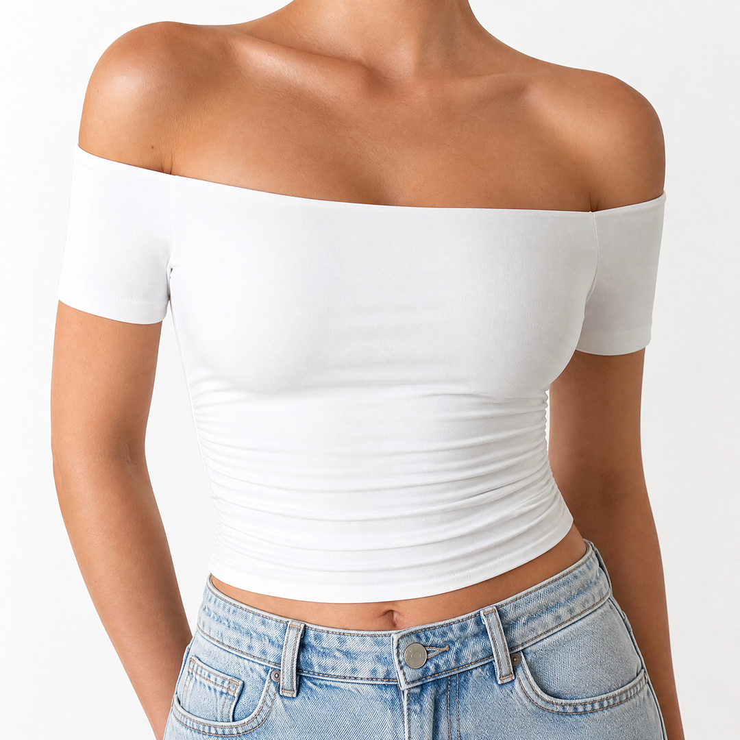 Velora – Damska bluzka slim-fit bez ramiączek