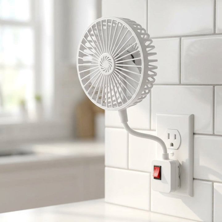 Breezely – Mini wentylator z elastyczną szyjką do gniazdka