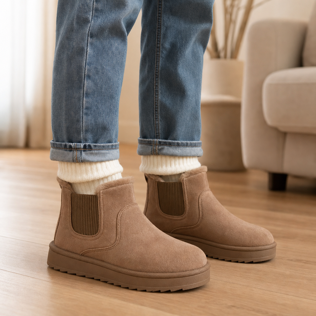 Cozywalk – Zimowe Buty Slip-On z Futrem
