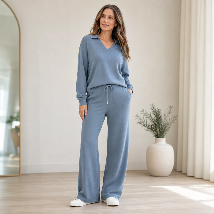 Wearbella – Dwuczęściowy zestaw lounge z prążkowanego materiału