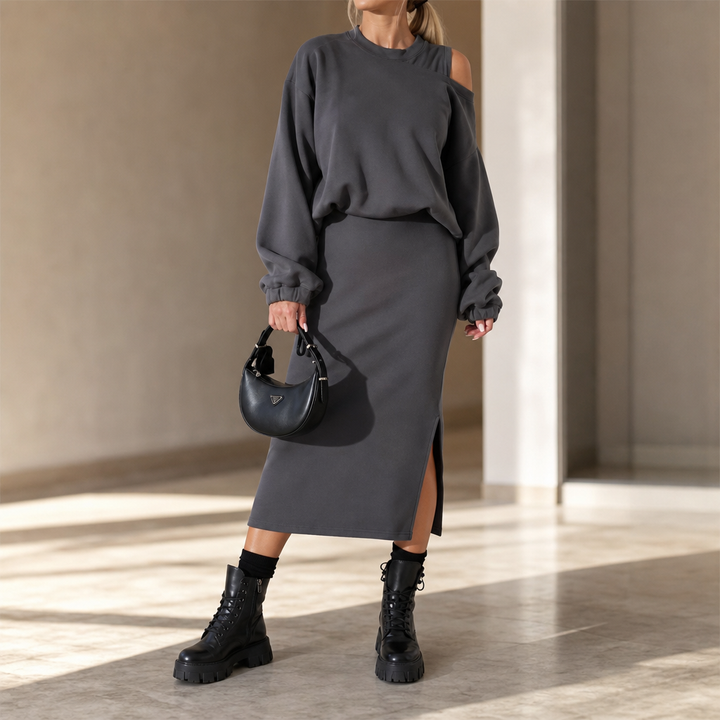 Layerly – Zestaw bezrękawnika i bluzy z długim rękawem