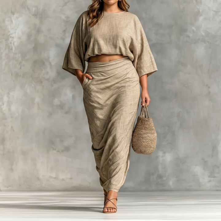 Lunavia – Damski zestaw z kimono rękawem w rozmiarze plus