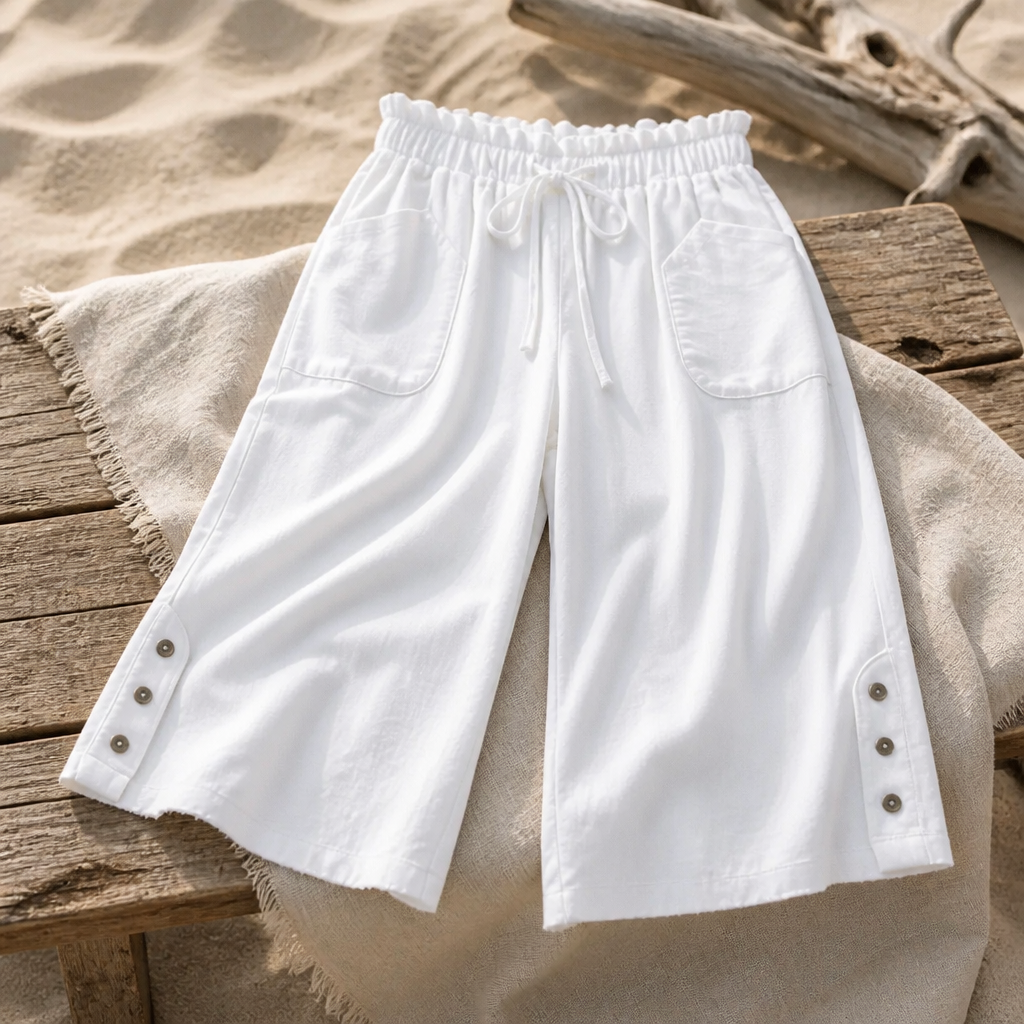 Wearbella – Spodnie z szerokimi nogawkami z regulowanym stanem